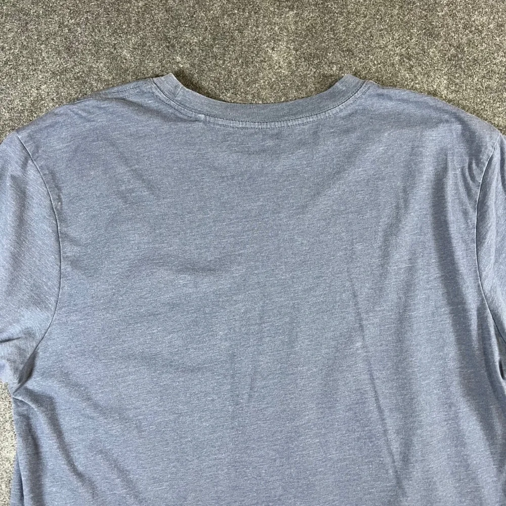 Prana Mens Short Sleeve Crew Neck T-Shirt Heather Blue Gray Size M Fair Trade_8
